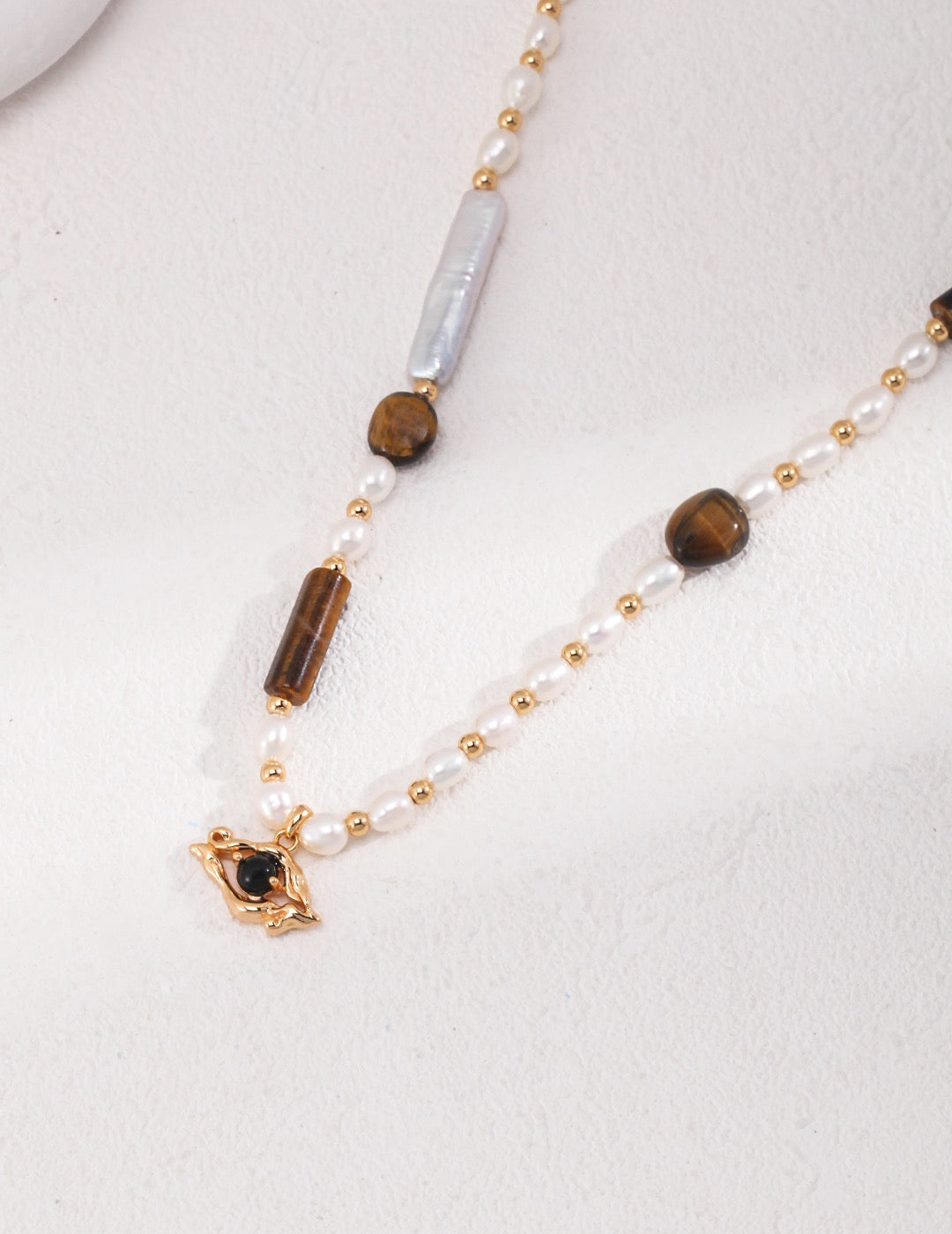 Pure Silver Pearl Necklace