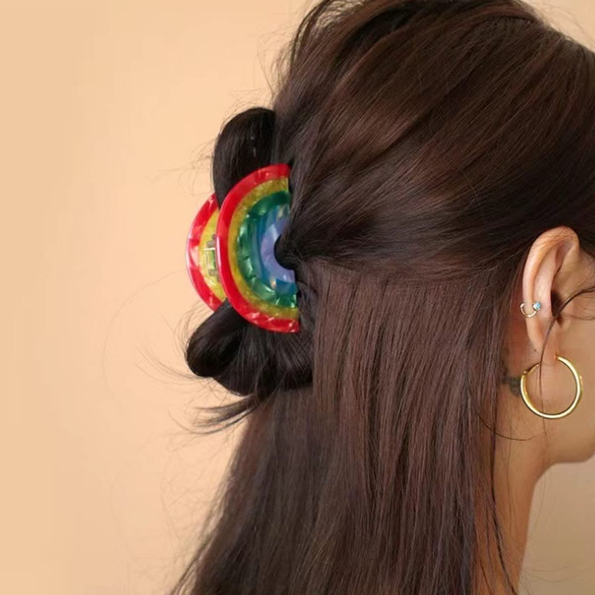 Colorful Rainbow Claw Clip/Hair Clip