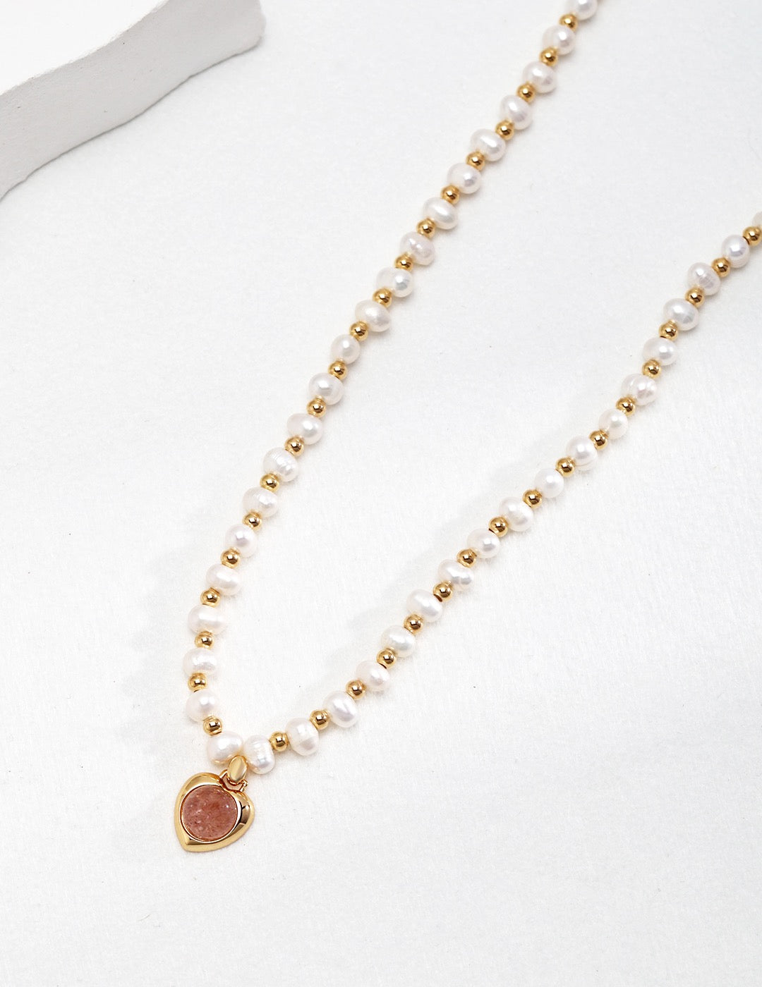 Strawberry quartz necklace
